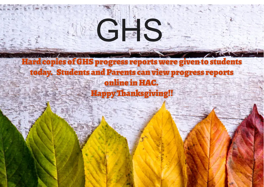 GHS Progress Reports